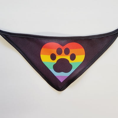 PRIDE PAW AND HEART DOG BANDANA