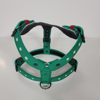 MEXICAN FLAG GREEN DOG HARNESS