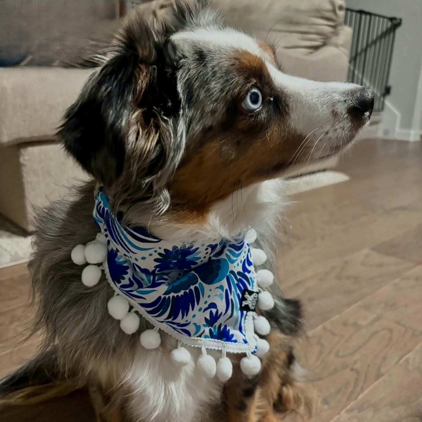 Lifestyle Velcro Dog Bandana L – White | LB016