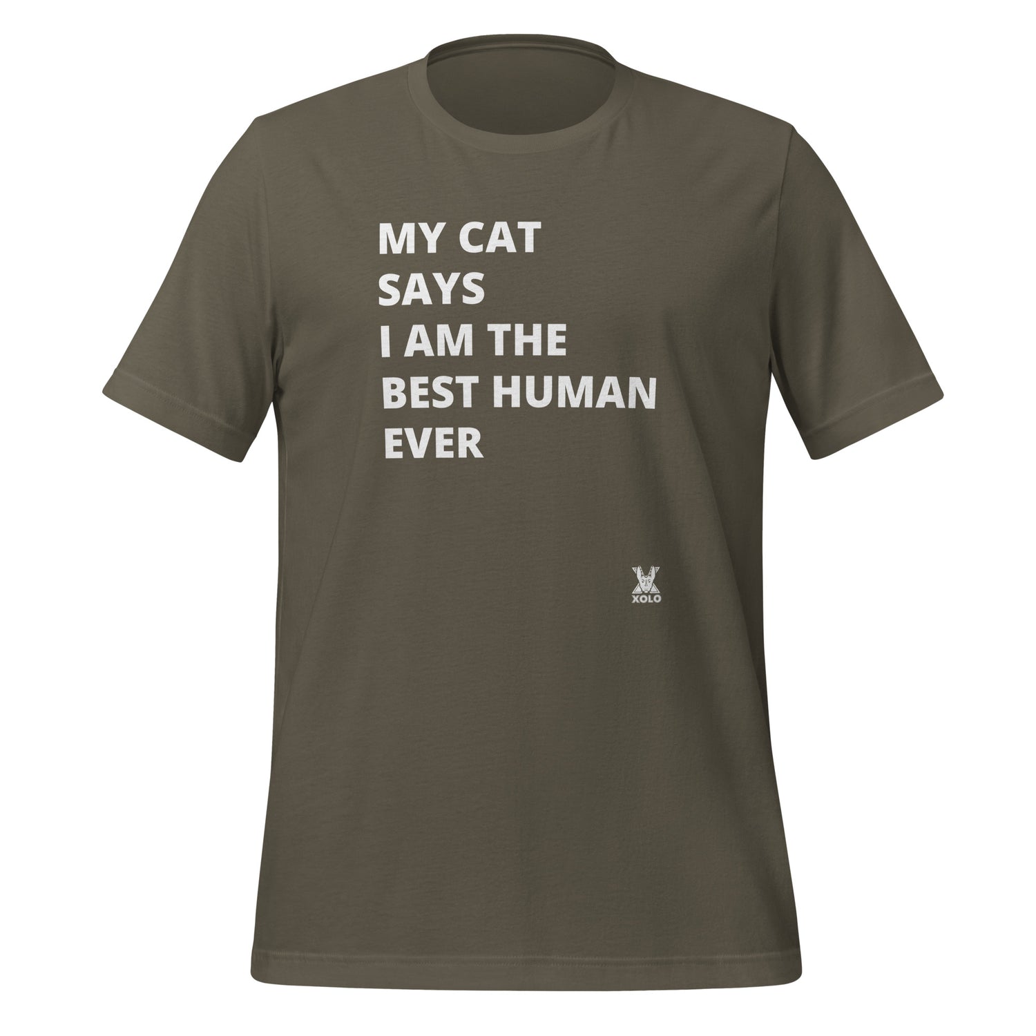 My cat says Unisex t-shirt
