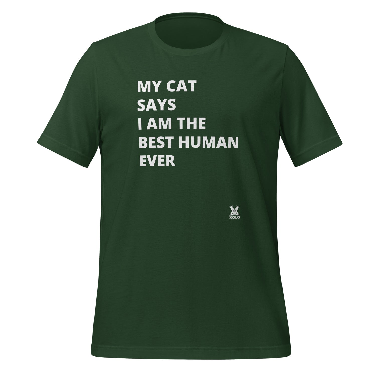 My cat says Unisex t-shirt