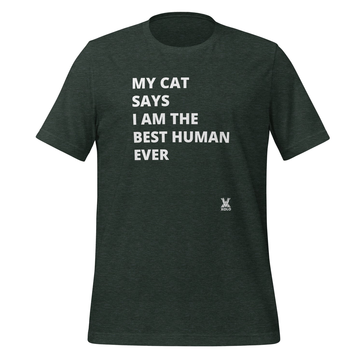 My cat says Unisex t-shirt