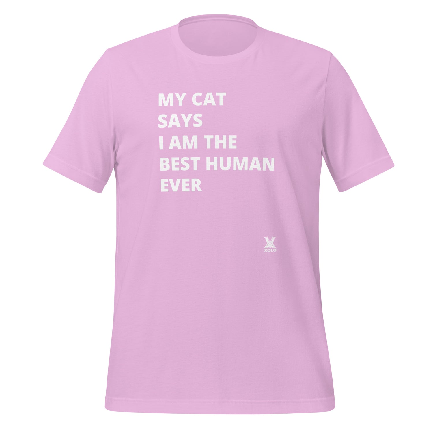 My cat says Unisex t-shirt
