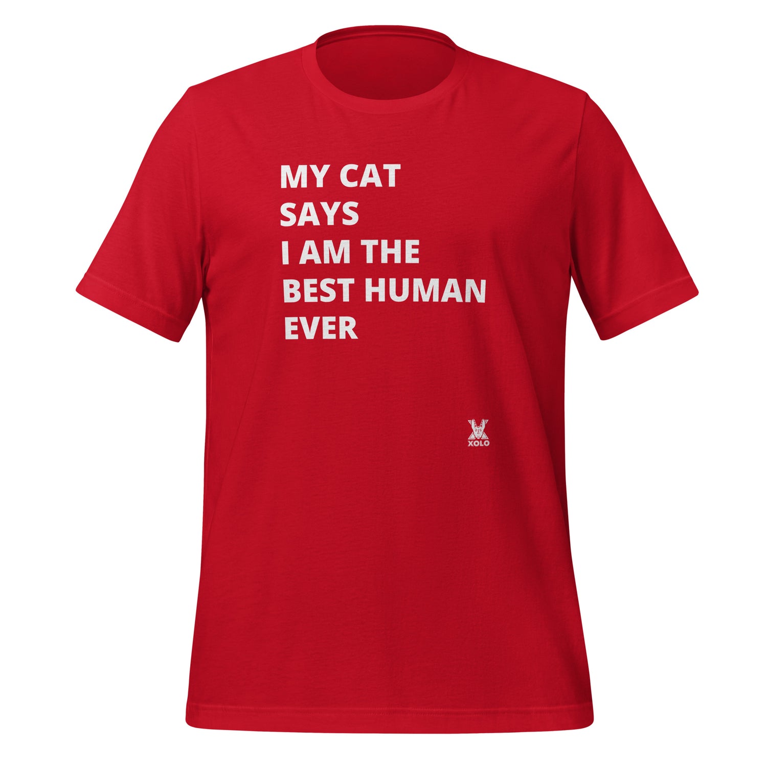 My cat says Unisex t-shirt