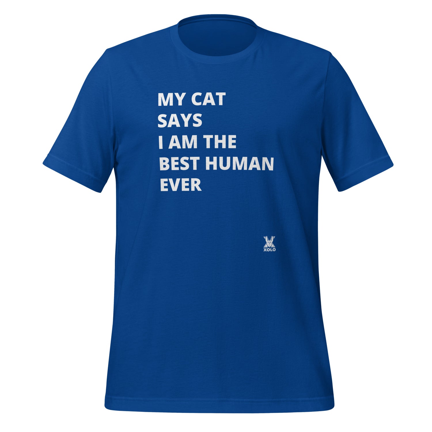 My cat says Unisex t-shirt