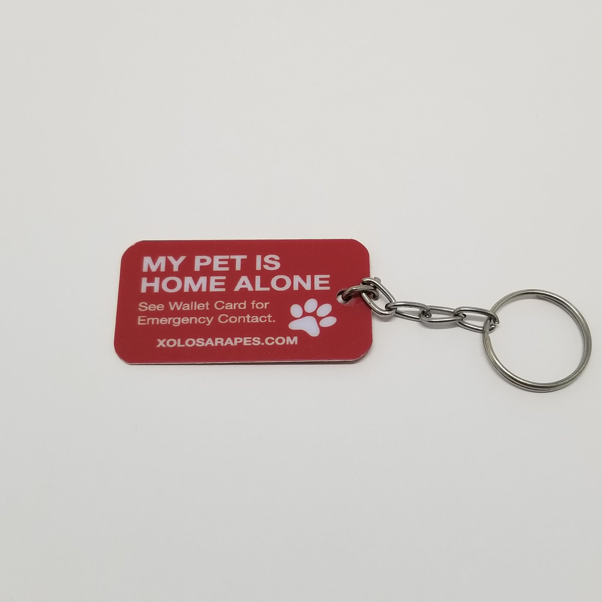 Pet home outlet alone key tag