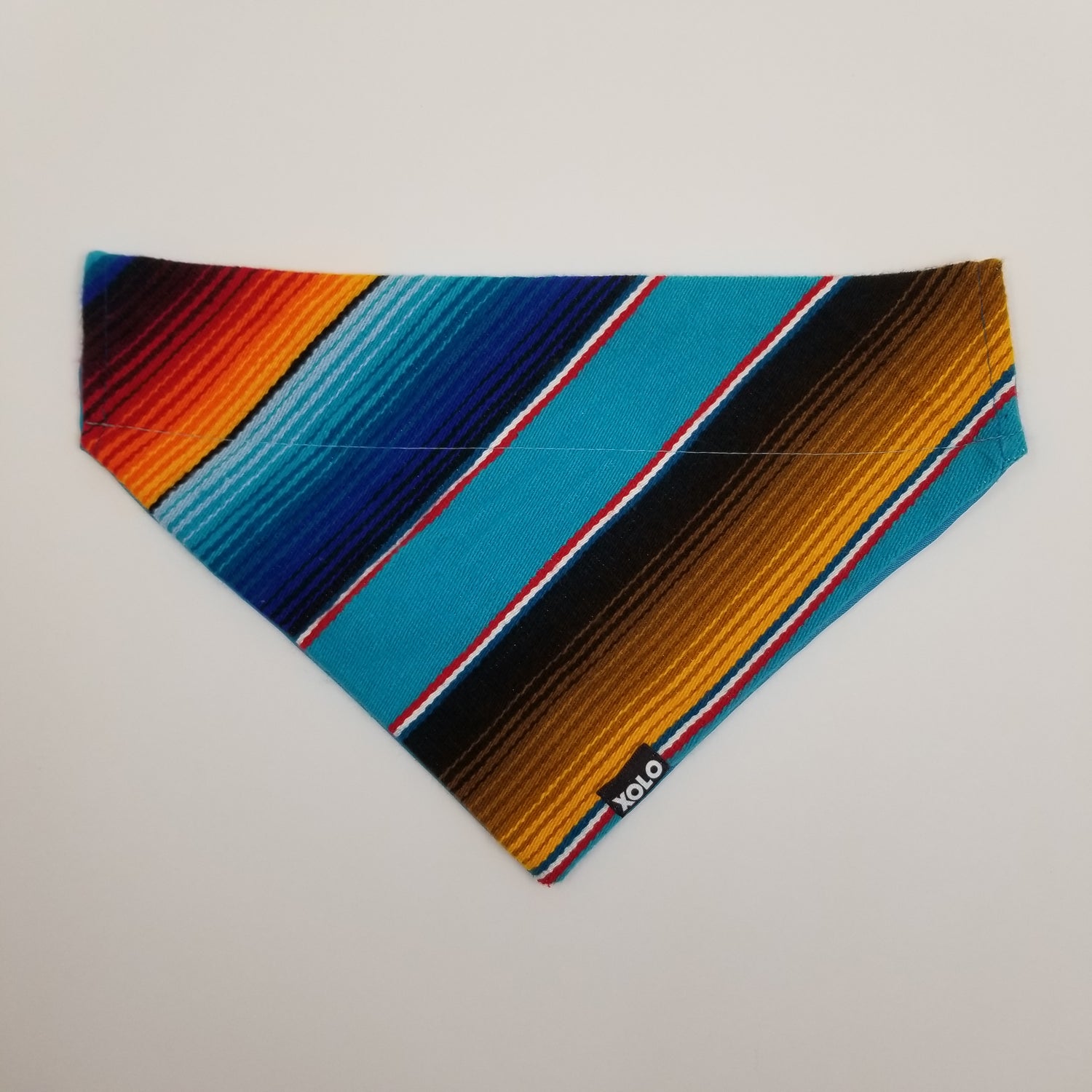 B147 LARGE SARAPE DOG BANDANA BLUE