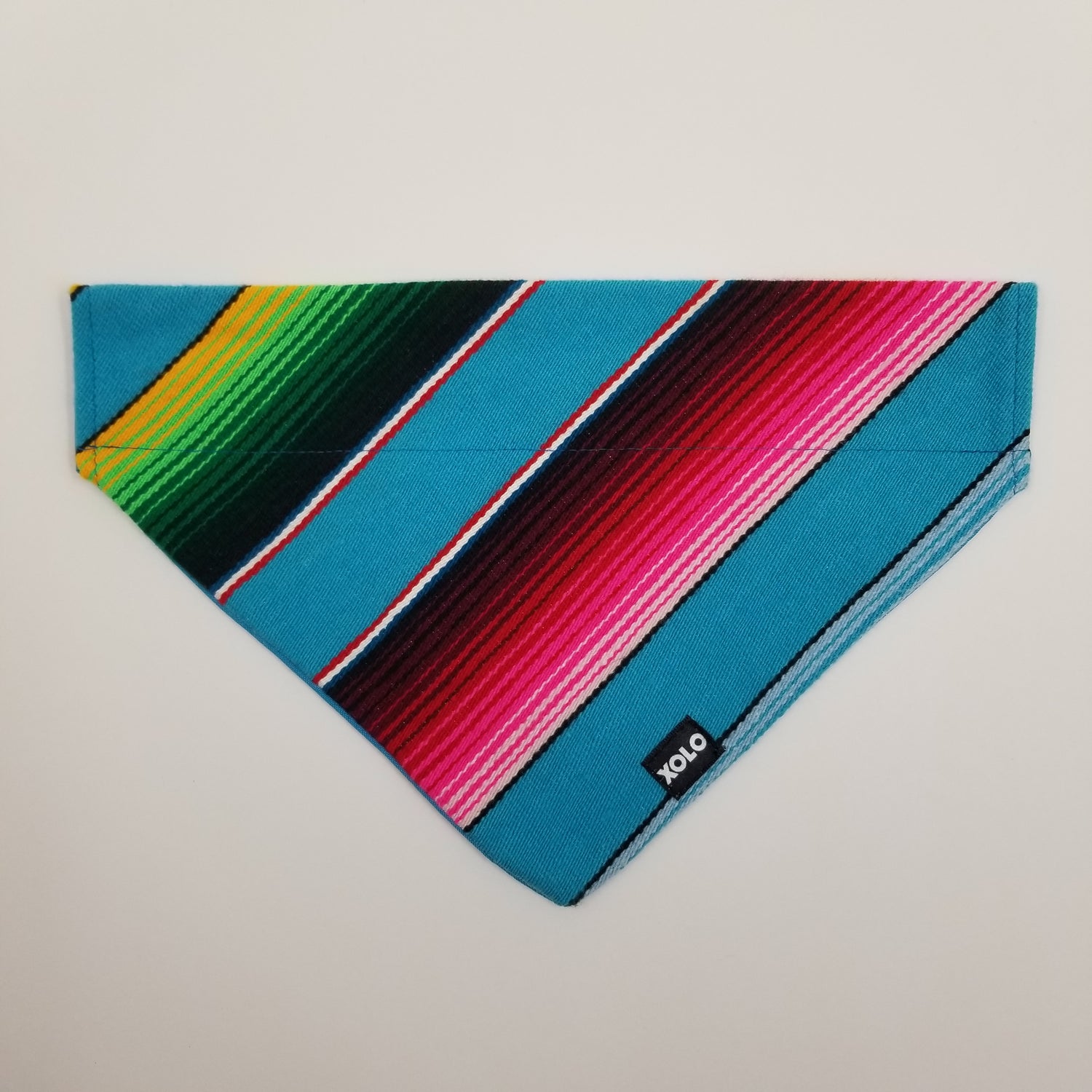 B149 LARGE SARAPE DOG BANDANA BLUE