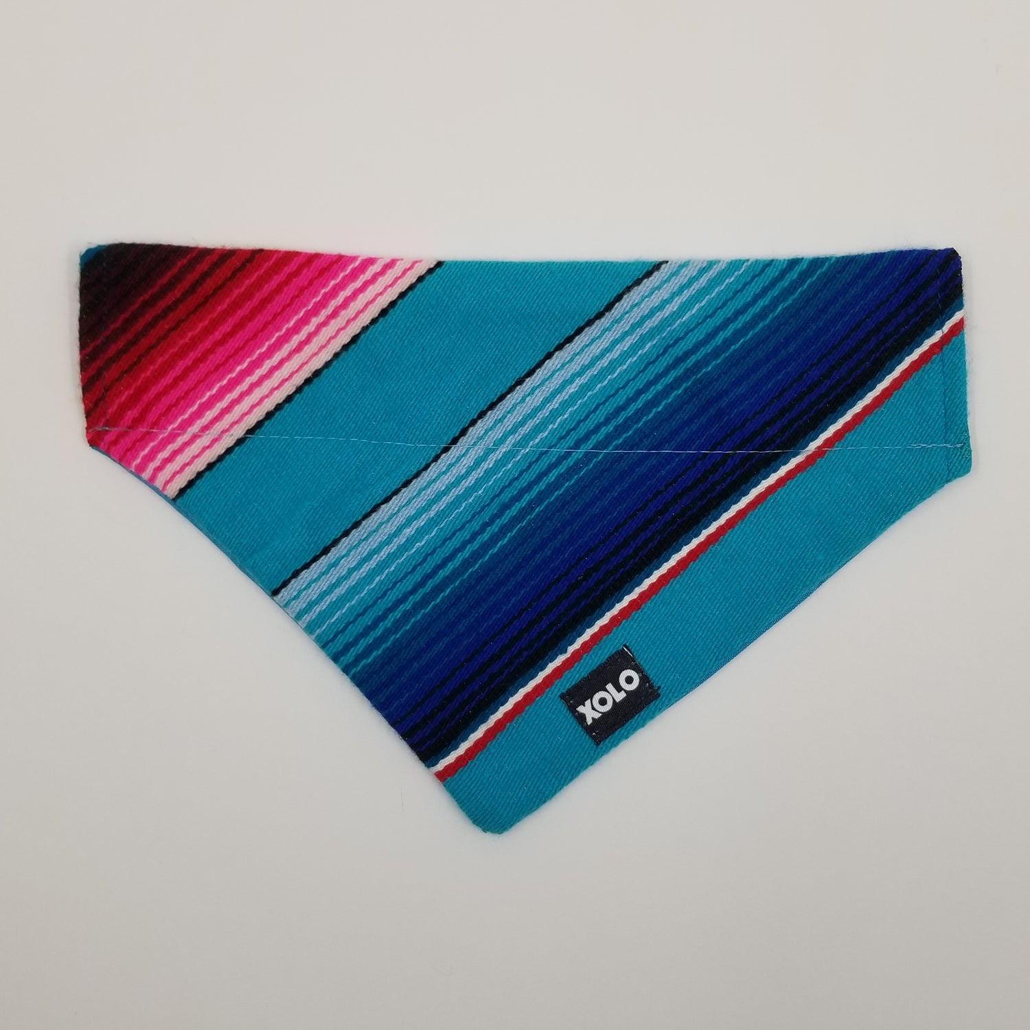 B221 MEDIUM SARAPE DOG BANDANA BLUE
